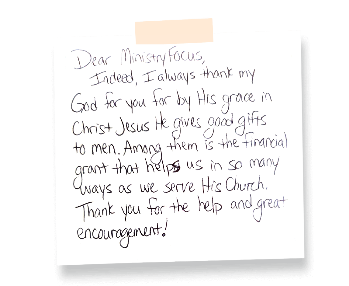 Thank You Note - MinistryFocus